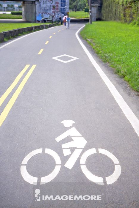 標誌 符號 自行車道 正版商業圖片銷售下載 Imagemore富爾特正版圖庫